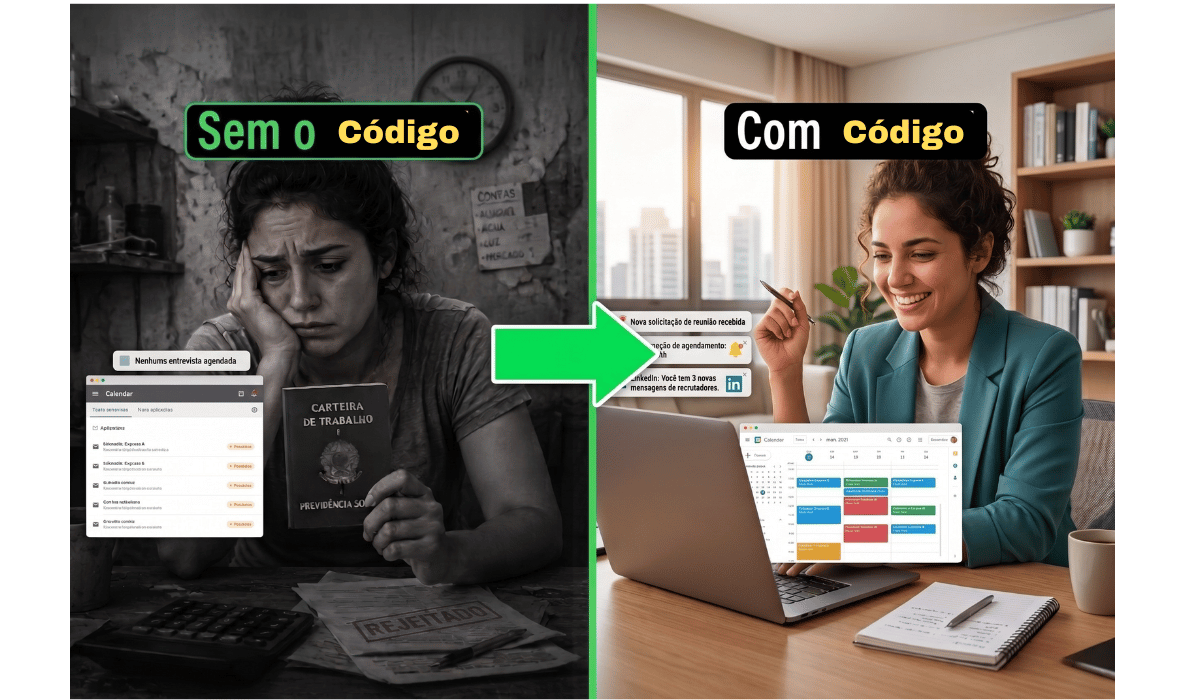 Antes e Depois — Código do Contratado